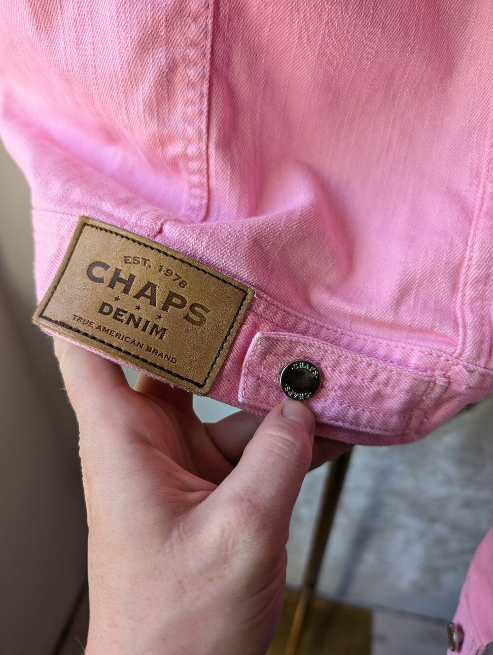 Chaps Pink Denim Jacket - Picture 3 of 5
